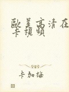 欧美高清在线不卡视频