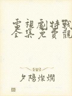 电视剧特战荣耀全集免费观看