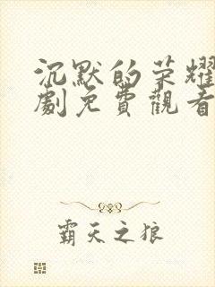 沉默的荣耀电视剧免费观看全集下封面