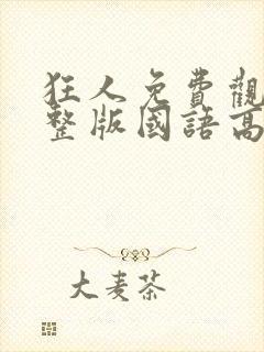 狂人免费观看完整版国语高清