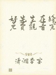 好先生在线观看免费观看完整版电视剧