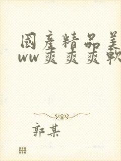 国产精品美女www爽爽爽软件