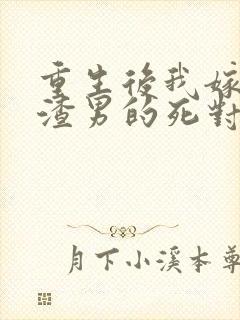 重生后我嫁给了渣男的死对头 连载