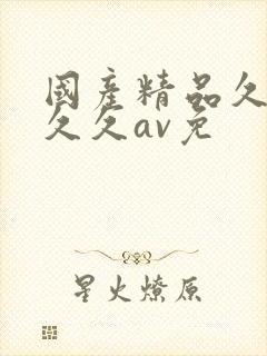 国产精品久久久久久av免