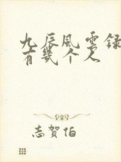 九辰风云录女主有几个人封面