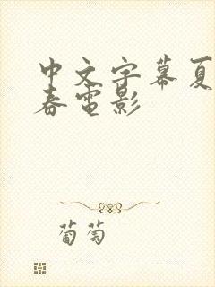 中文字幕夏目彩春电影