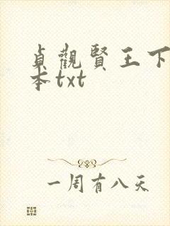 贞观贤王下载全本txt