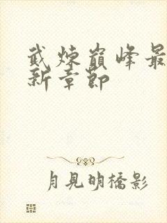 武炼巅峰最近更新章节