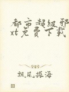 都市超级邪医txt免费下载