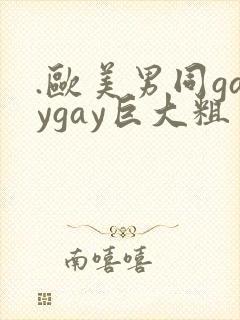 .欧美男同gaygay巨大粗