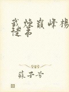 武炼巅峰杨开的徒弟