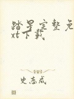 踏星完整免费txt下载