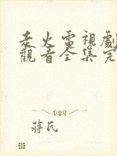 走火电视剧免费观看全集完整版