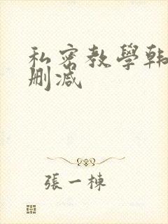 私密教学韩漫无删减