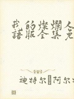 我的灿烂人生国语版全集免费观看