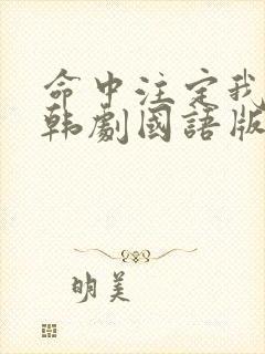 命中注定我爱你韩剧国语版免费观看