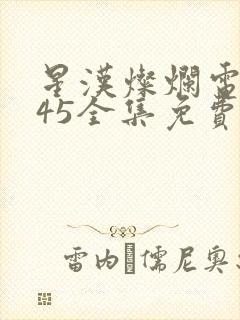 星汉灿烂电视剧45全集免费观看