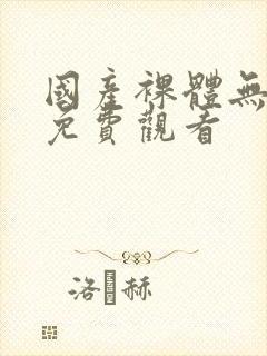 国产裸体无遮挡免费观看