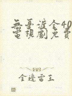 无忧渡全40集电视剧免费看