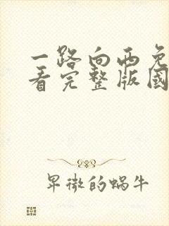 一路向西免费观看完整版国语高清