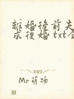 离婚后前夫哭着求复婚 txt全本