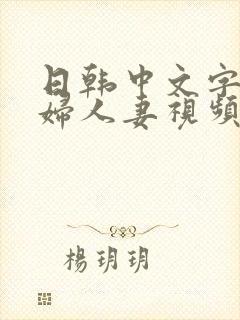 日韩中文字幕熟妇人妻视频