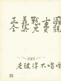 正义战士国语版全集免费观看