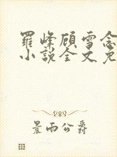 罗峰顾雪念最新小说全文免费阅读