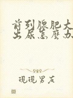 前列腺肥大排不出尿怎么办