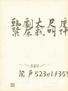 韩剧大尺度19禁床戏叫什么