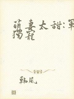 萌妻太甜:军长独宠