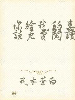 你给我的喜欢小说免费阅读