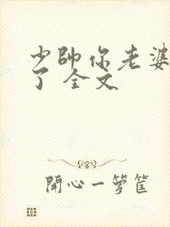 少帅你老婆又跑了 全文