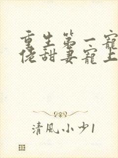 重生第一宠,大佬甜妻宠上天