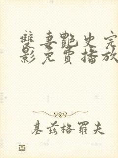 双妻艳史完整电影免费播放