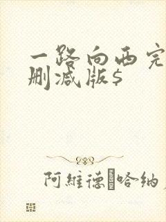 一路向西完整未删减版$封面