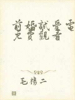 前婚试爱电视剧免费观看