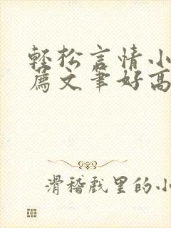 轻松言情小说推荐文笔好高质量