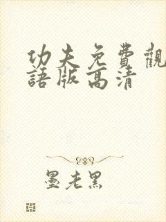 功夫免费观看国语版高清封面