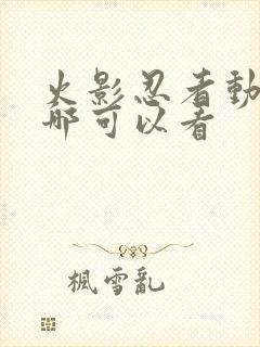 火影忍者动漫在哪可以看