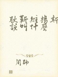 耿靳维杨斯然小说叫什么