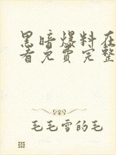 黑暗爆料在线观看免费完整版最新