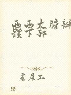 西西大胆瓣开人体下部