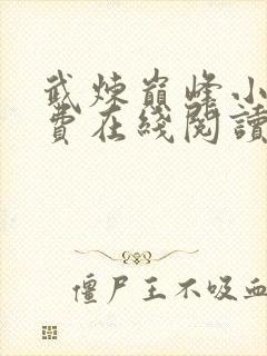 武炼巅峰小说免费在线阅读