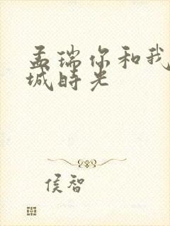 孟瑞你和我的倾城时光