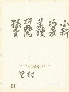 孙哲叶巧小说免费阅读最新章节