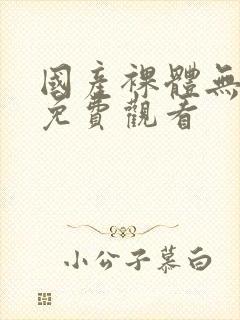 国产裸体无遮挡免费观看