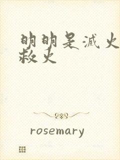 明明是灭火却叫救火