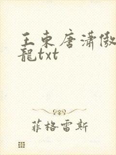 王东唐潇傲世潜龙txt