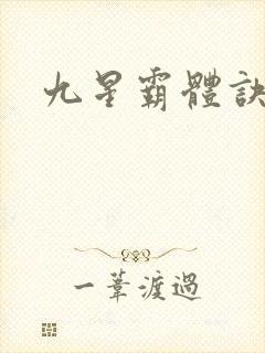 九星霸体诀,封面